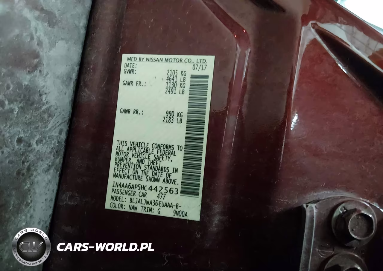 2017 Nissan Maxima 3.5 Sv VIN:1N4AA6AP5HC442563 - 9