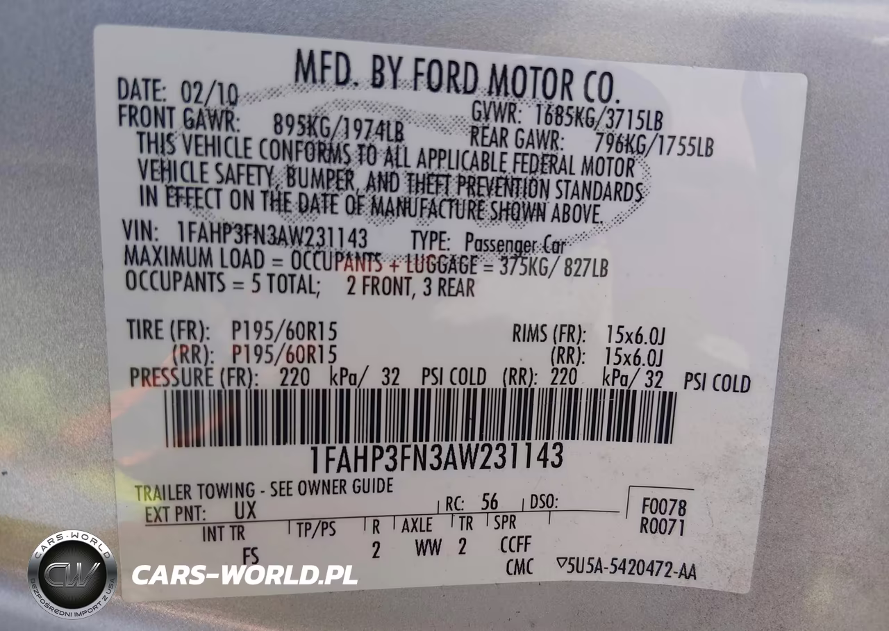 2010 Ford Focus Se VIN:1FAHP3FN3AW231143 - 9