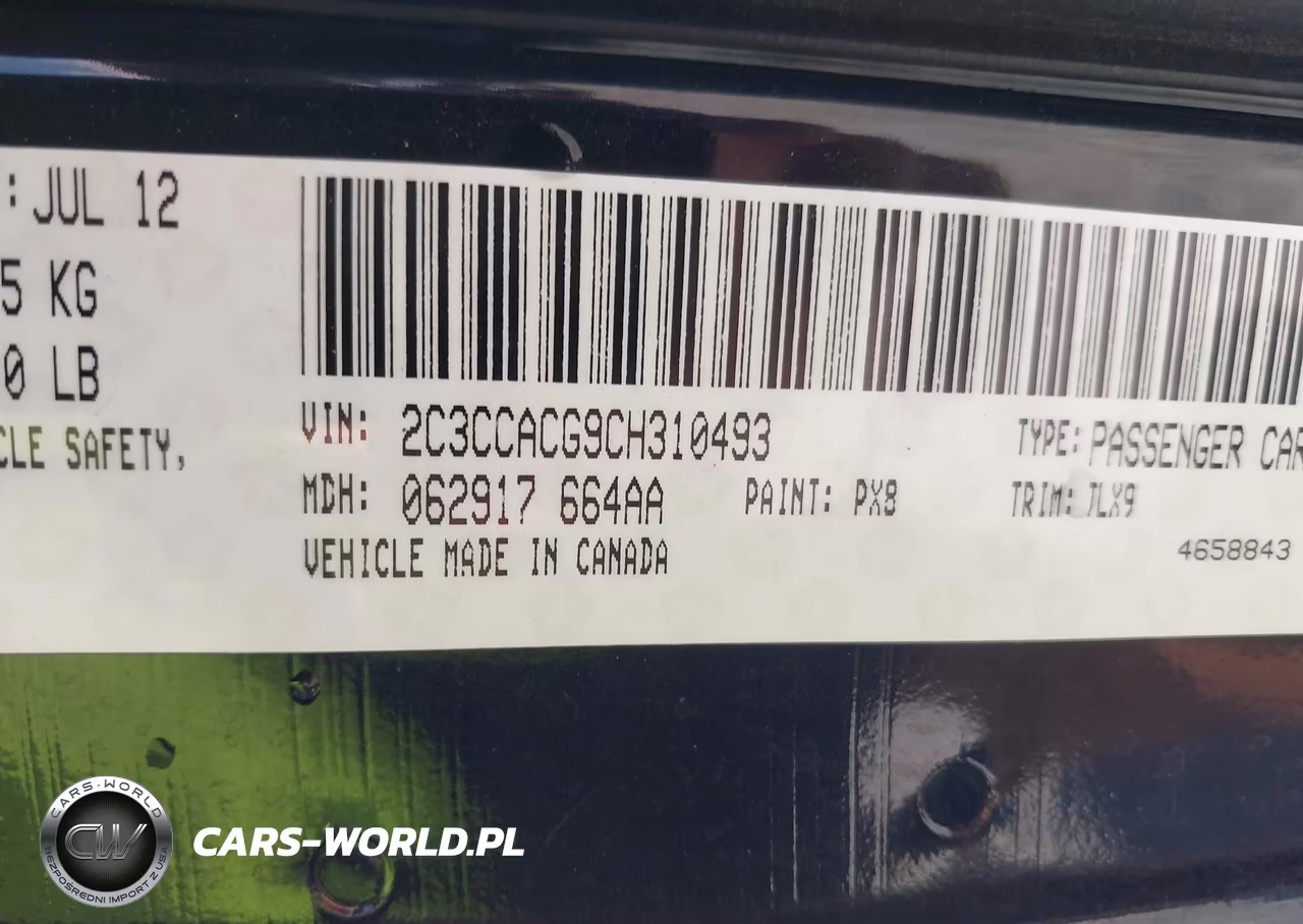 2012 Chrysler 300 Limited VIN:2C3CCACG9CH310493 - 9