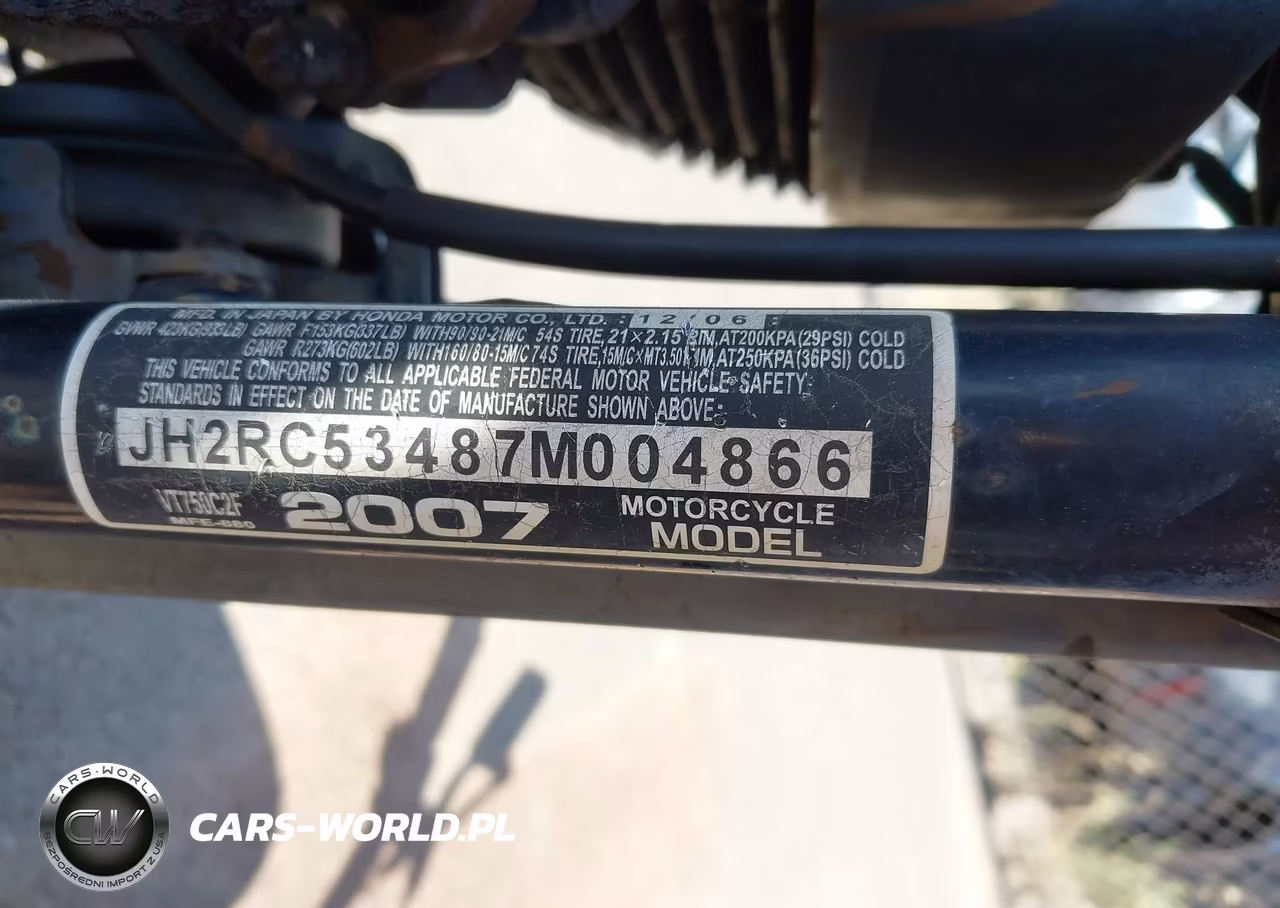 2007 Honda Vt750 C2F VIN:JH2RC53487M004866 - 10