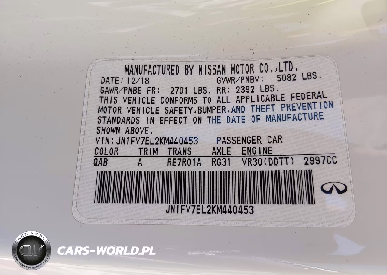 2019 Infiniti Q60 Red Sport 400 VIN:JN1FV7EL2KM440453 - 9