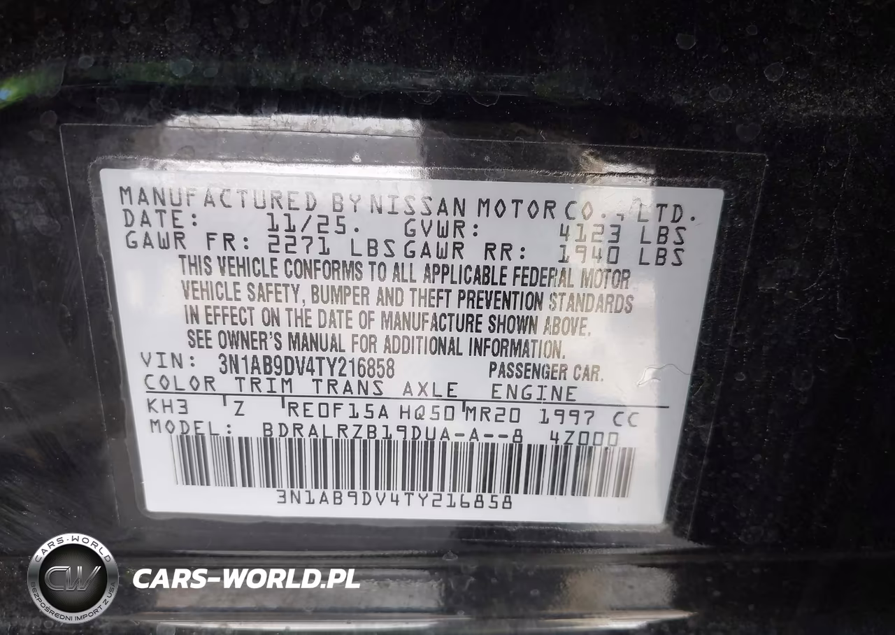 2026 Nissan Sentra Sr VIN:3N1AB9DV4TY216858 - 9