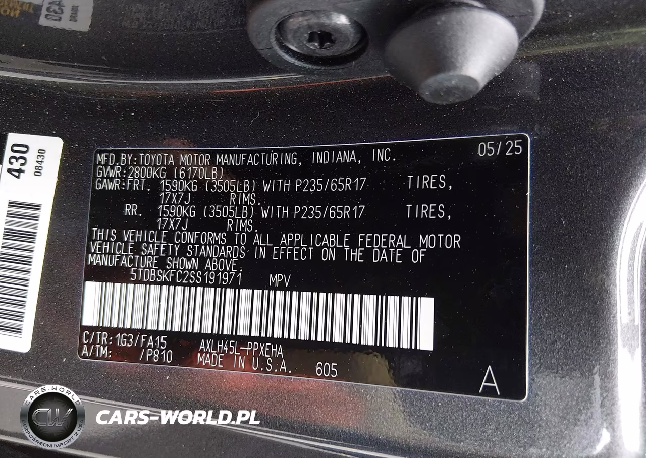 2025 Toyota Sienna Le VIN:5TDBSKFC2SS191971 - 9