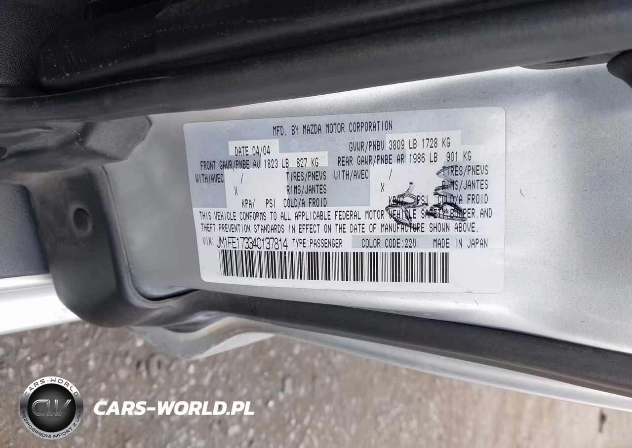 2004 Mazda Rx-8 6 Speed Manual VIN:JM1FE173340137814 - 9