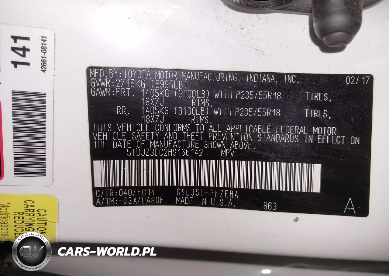 2017 Toyota Sienna Le 7 Passenger VIN:5TDJZ3DC2HS166142 - 9