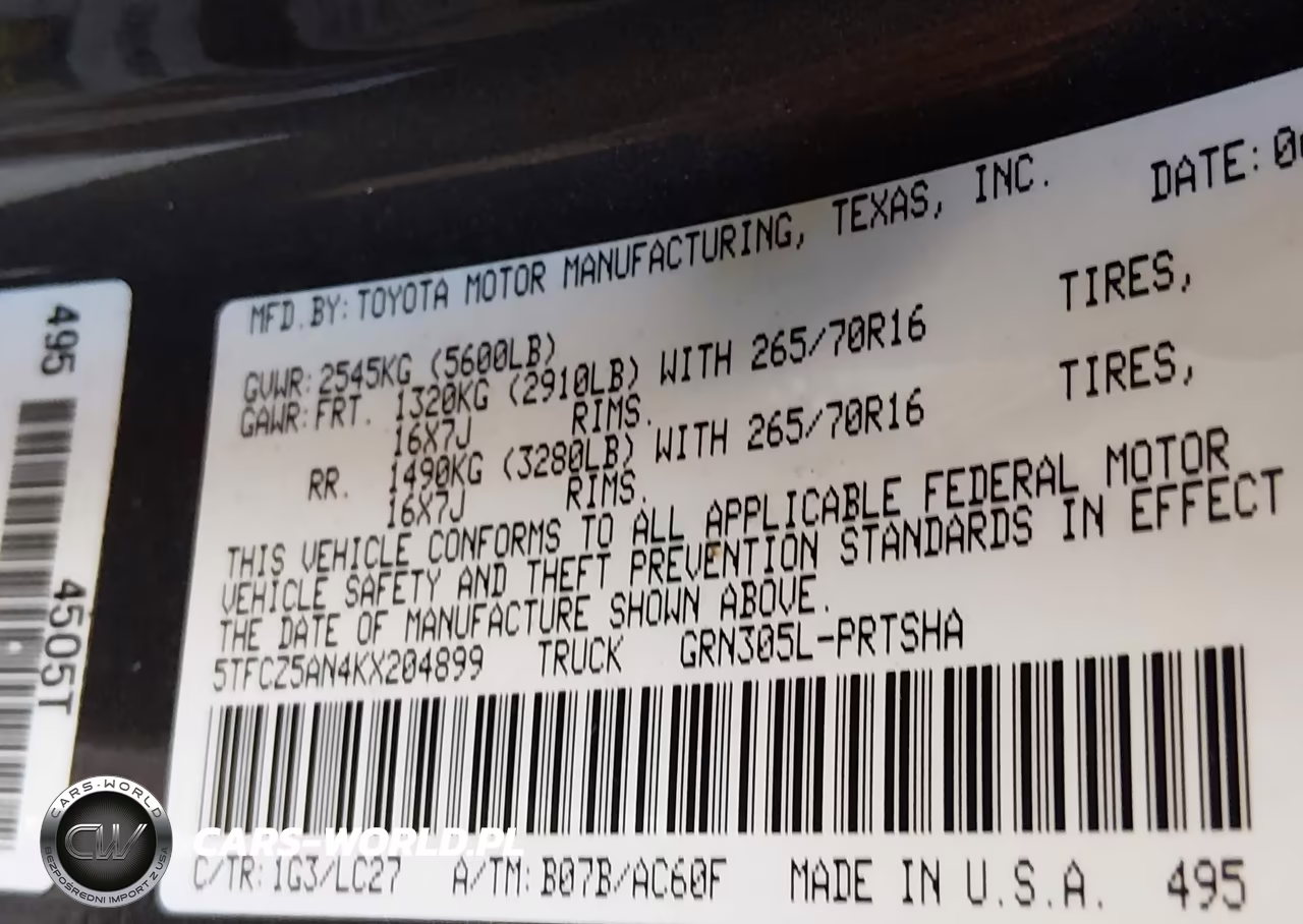 2019 Toyota Tacoma Trd Off Road VIN:5TFCZ5AN4KX204899 - 9
