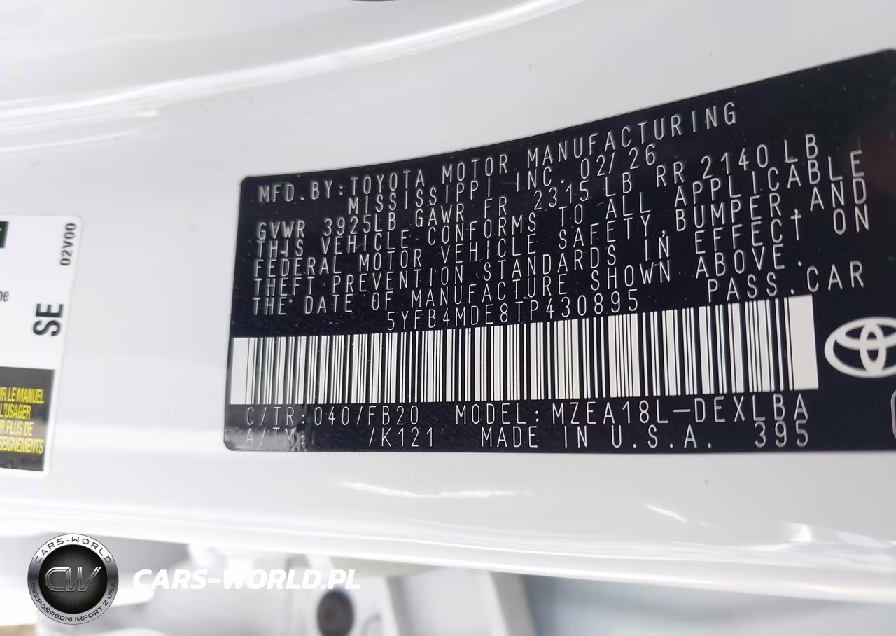 2026 Toyota Corolla Le VIN:5YFB4MDE8TP430895 - 9