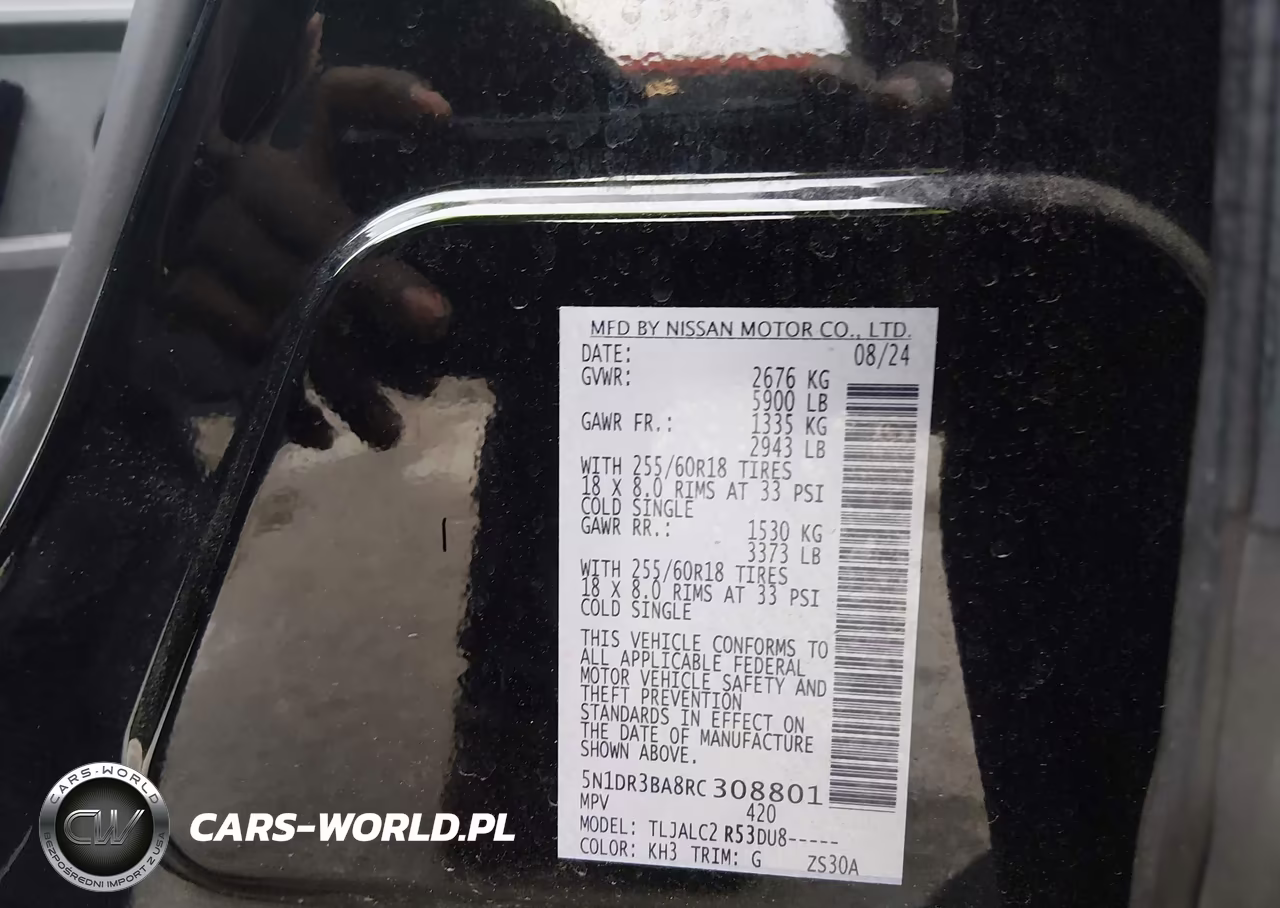 2024 Nissan Pathfinder Sv Fwd VIN:5N1DR3BA8RC308801 - 9