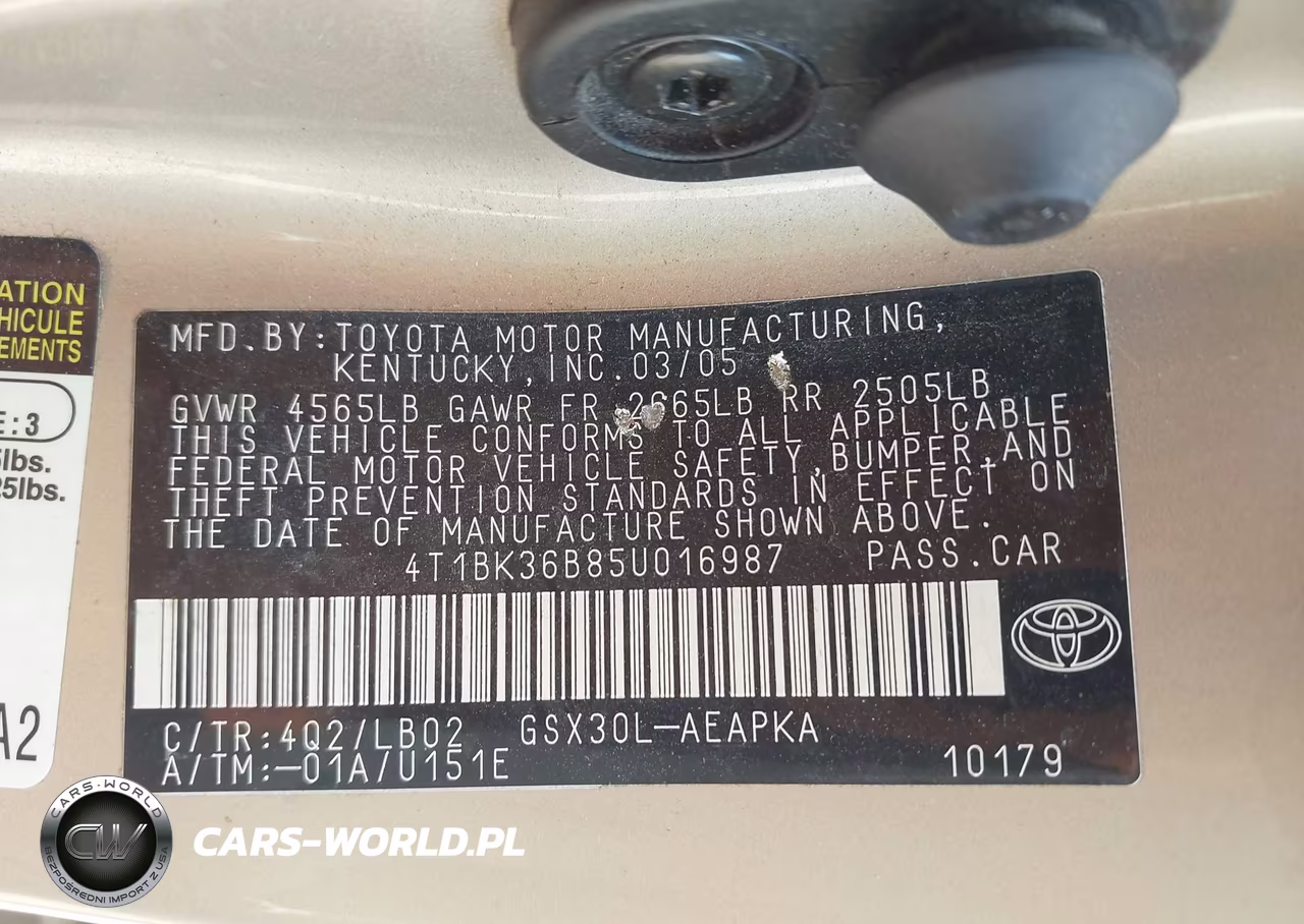 2005 Toyota Avalon Limited VIN:4T1BK36B85U016987 - 9
