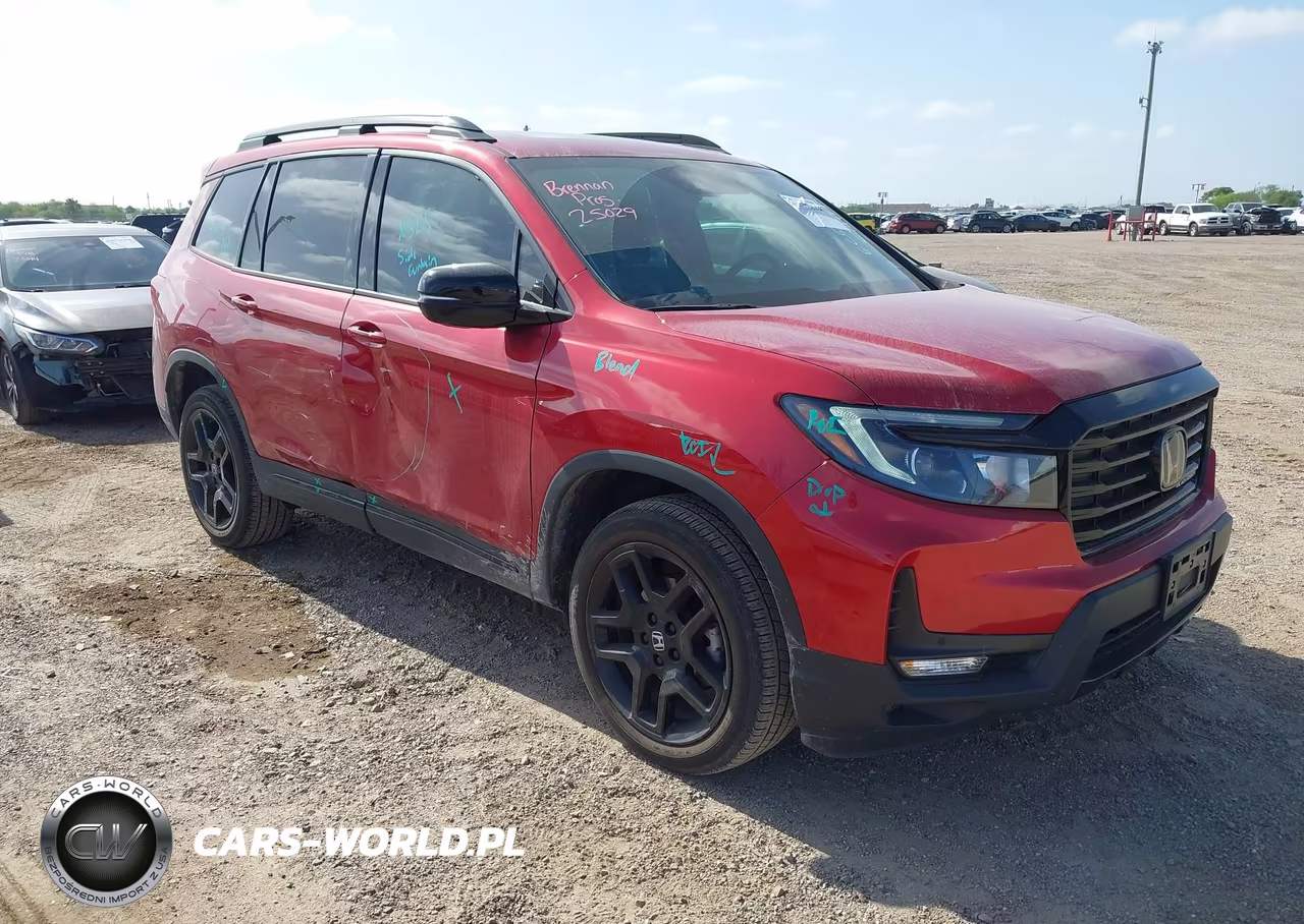 2025 Honda Passport Awd Black VIN:5FNYF8H84SB004390 - 1