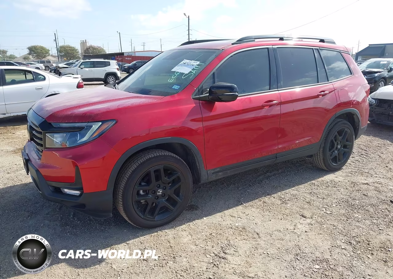 2025 Honda Passport Awd Black VIN:5FNYF8H84SB004390 - 2