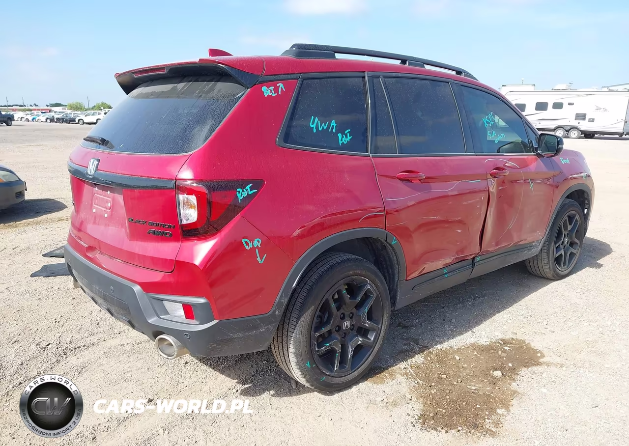 2025 Honda Passport Awd Black VIN:5FNYF8H84SB004390 - 4