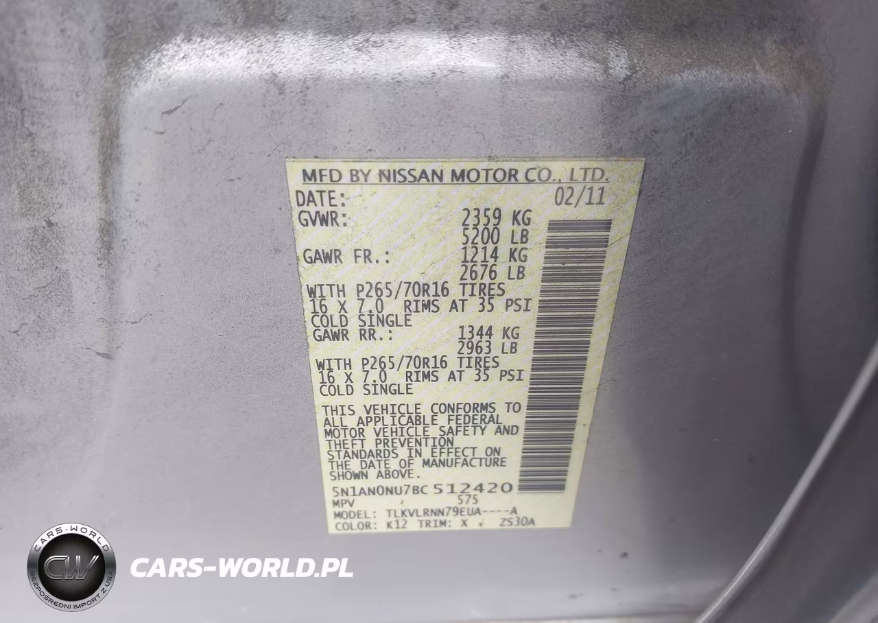 2011 Nissan Xterra S VIN:5N1AN0NU7BC512420 - 9
