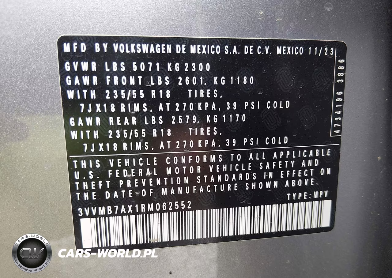 2024 Volkswagen Tiguan 2.0T Se-2.0T Wolfsburg Edition VIN:3VVMB7AX1RM062552 - 9