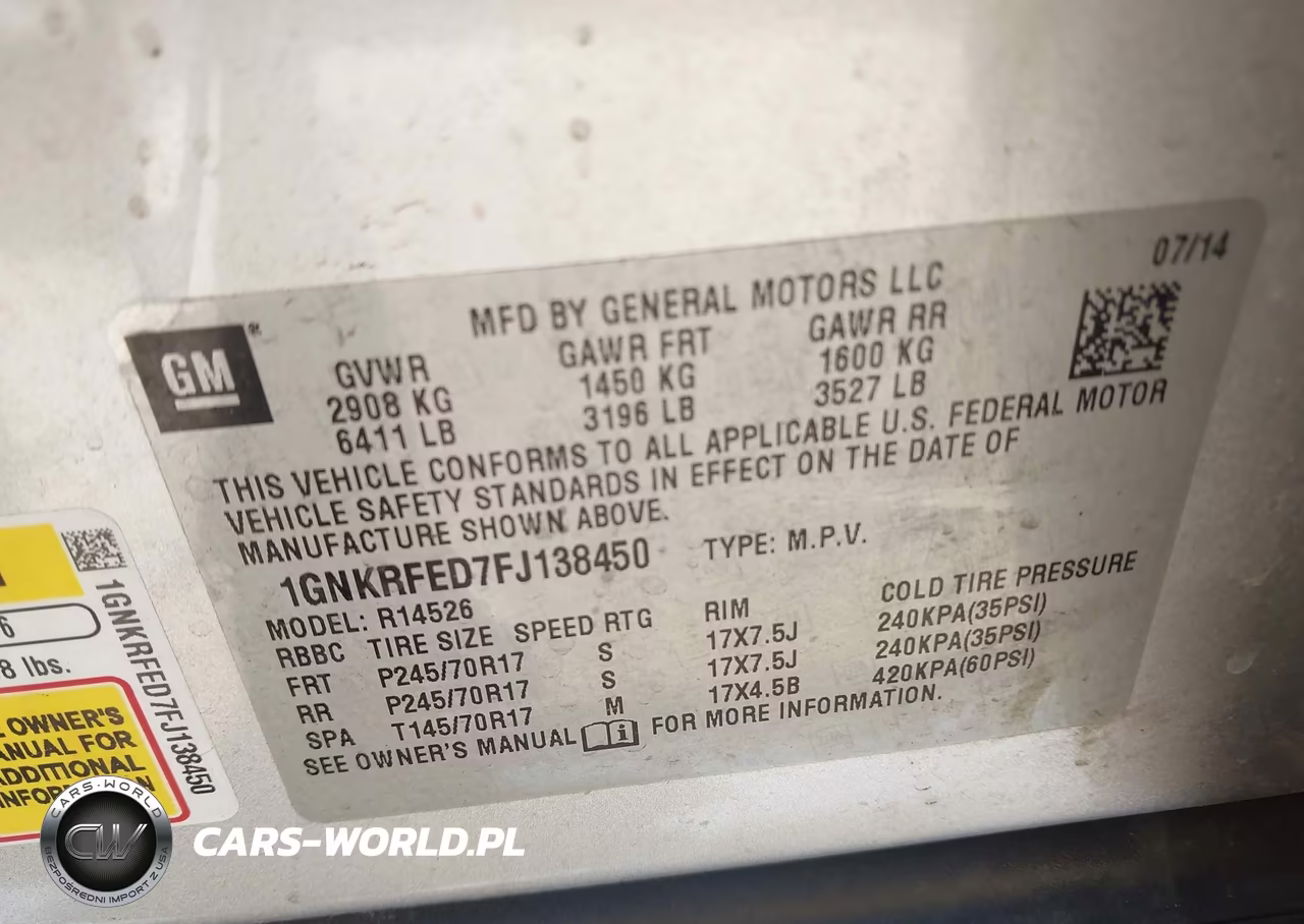 2015 Chevrolet Traverse Ls VIN:1GNKRFED7FJ138450 - 9