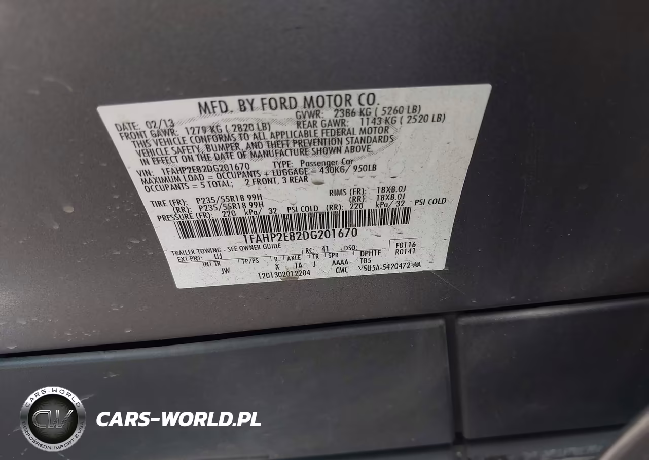 2013 Ford Taurus Sel VIN:1FAHP2E82DG201670 - 9