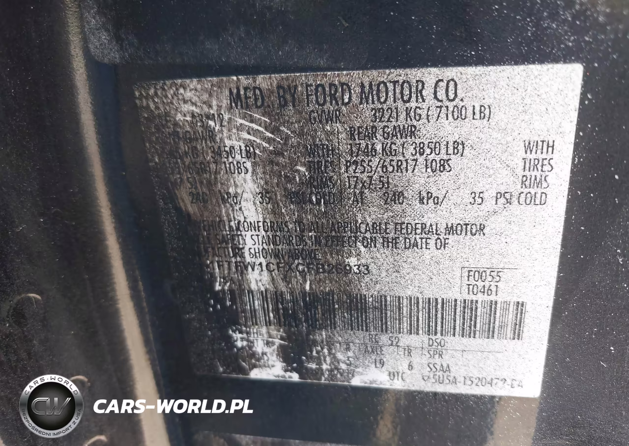 2012 Ford F-150 Xlt VIN:1FTFW1CFXCFB26933 - 9