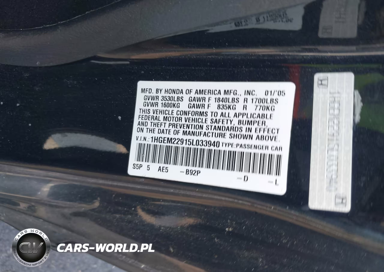 2005 Honda Civic Ex VIN:1HGEM22915L033940 - 9