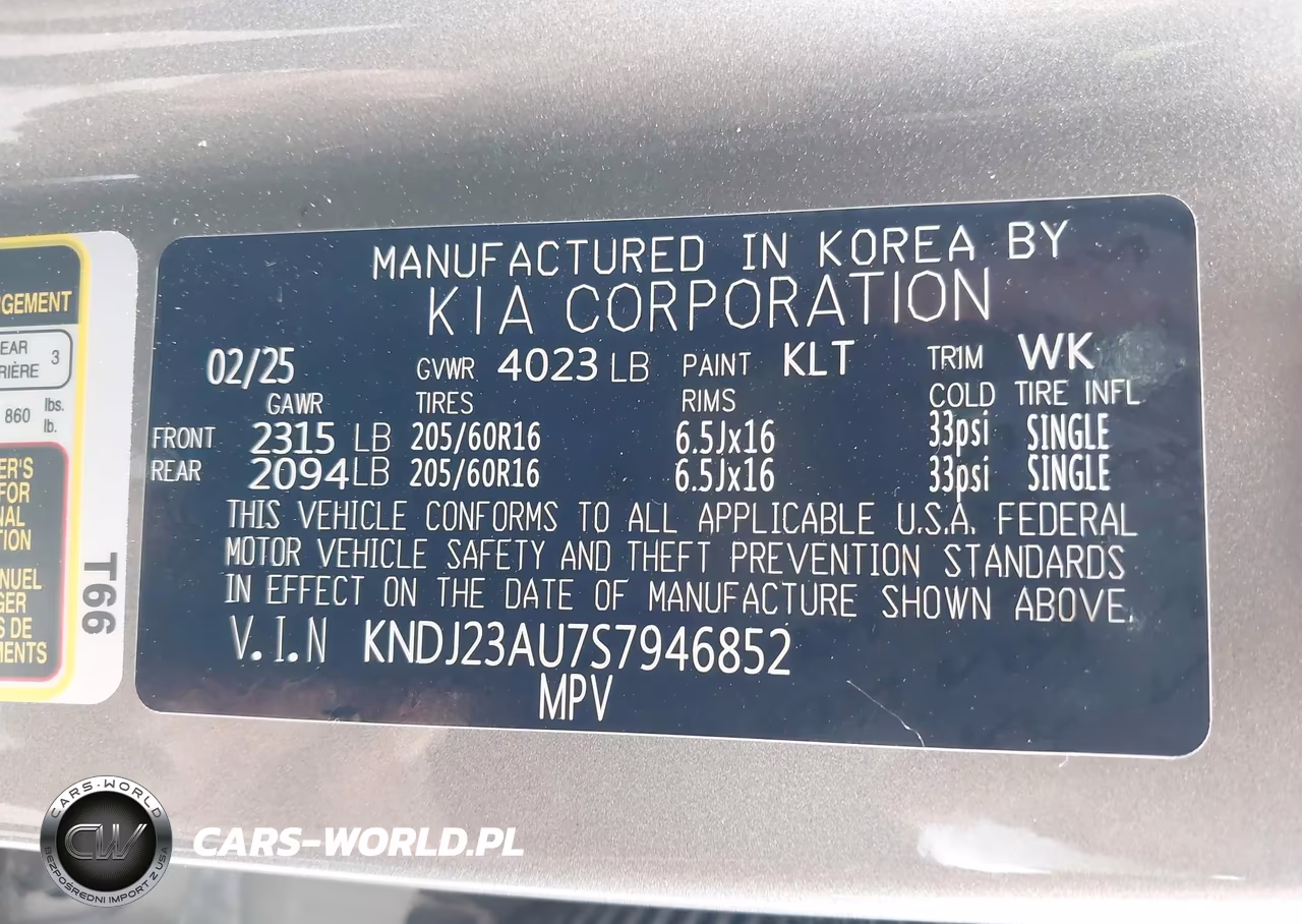 2025 Kia Soul Lx VIN:KNDJ23AU7S7946852 - 9