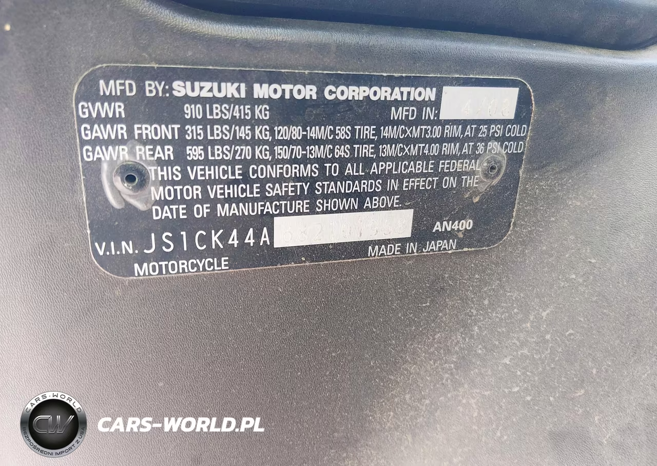 2008 Suzuki An400 VIN:JS1CK44A682101958 - 10