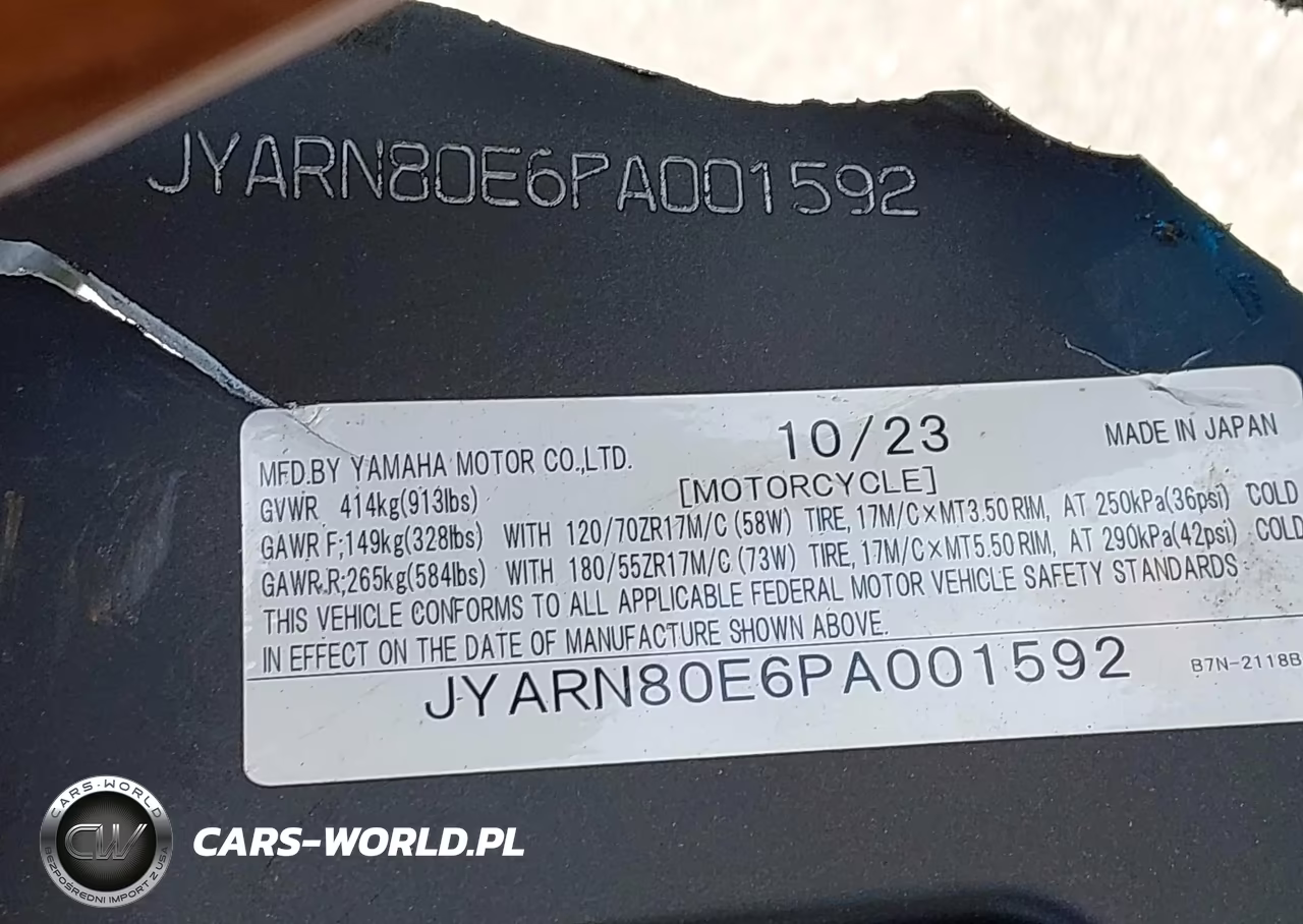 2023 Yamaha Mtm890 VIN:JYARN80E6PA001592 - 10
