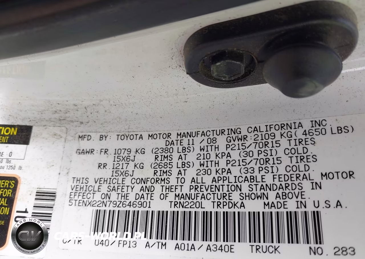 2009 Toyota Tacoma VIN:5TENX22N79Z646901 - 9