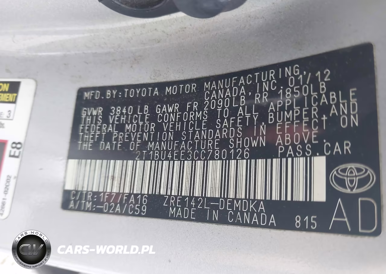 2012 Toyota Corolla L VIN:2T1BU4EE3CC780126 - 9