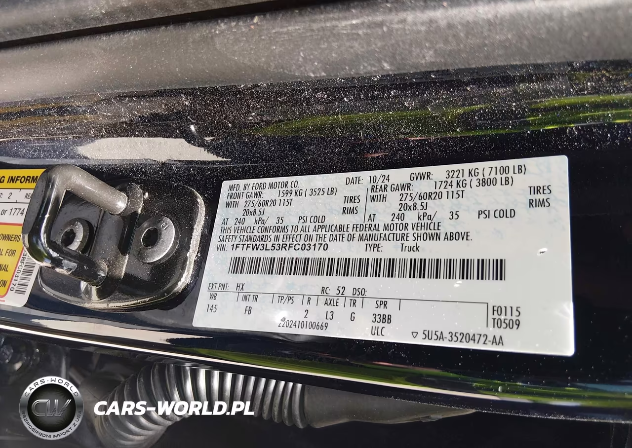 2024 Ford F-150 Xlt VIN:1FTFW3L53RFC03170 - 9