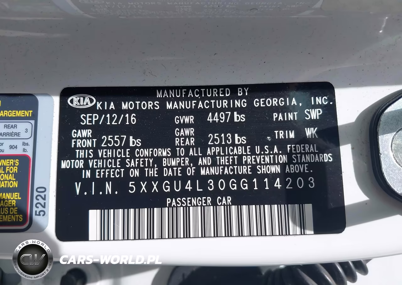 2016 Kia Optima Ex VIN:5XXGU4L30GG114203 - 9