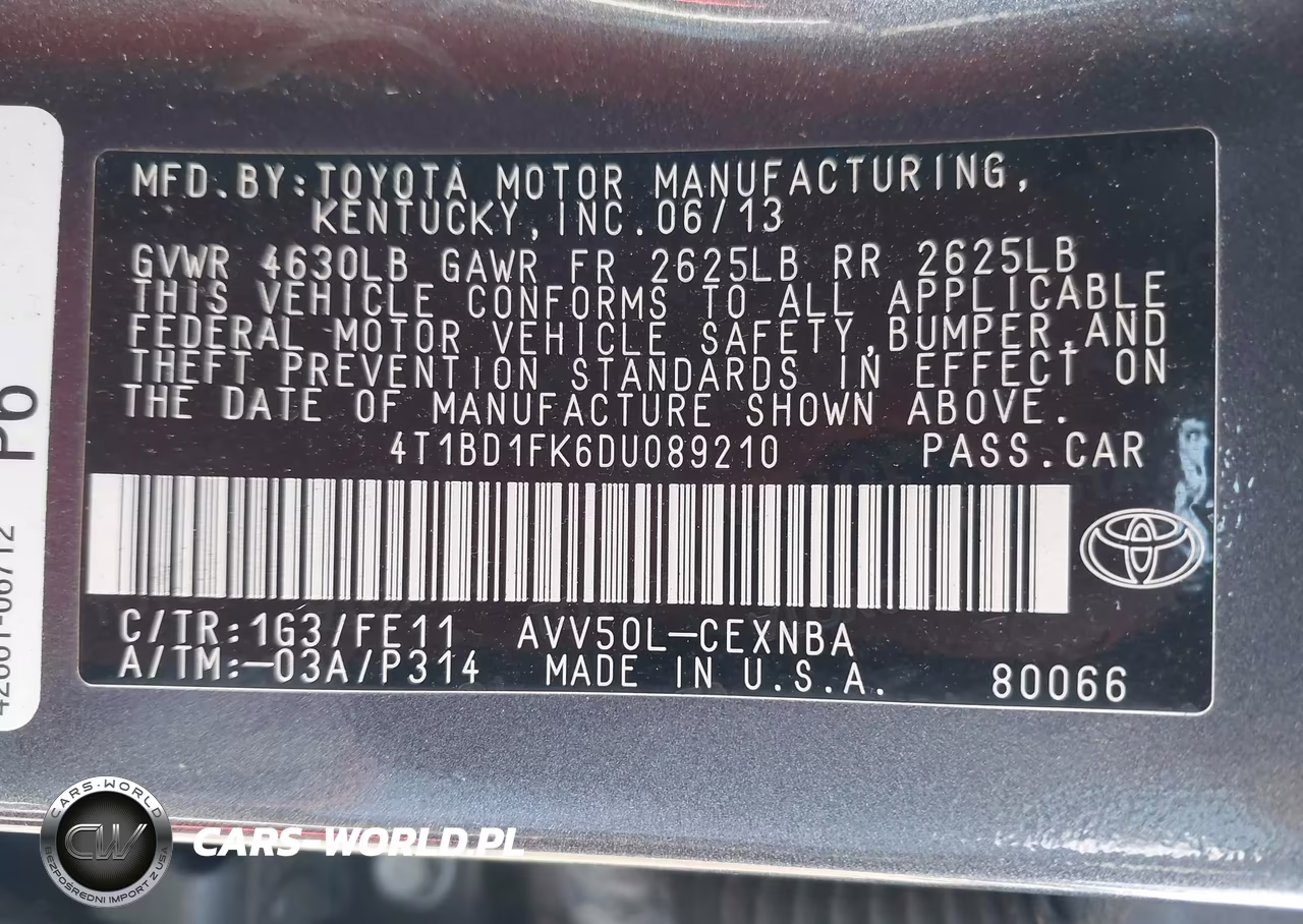 2013 Toyota Camry Hybrid Le VIN:4T1BD1FK6DU089210 - 9