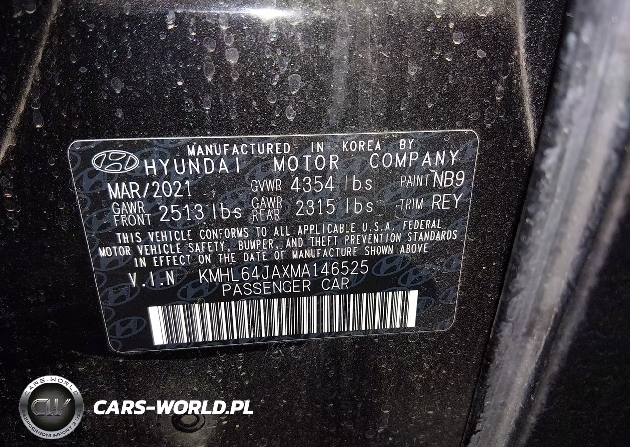 2021 Hyundai Sonata Sel VIN:KMHL64JAXMA146525 - 9