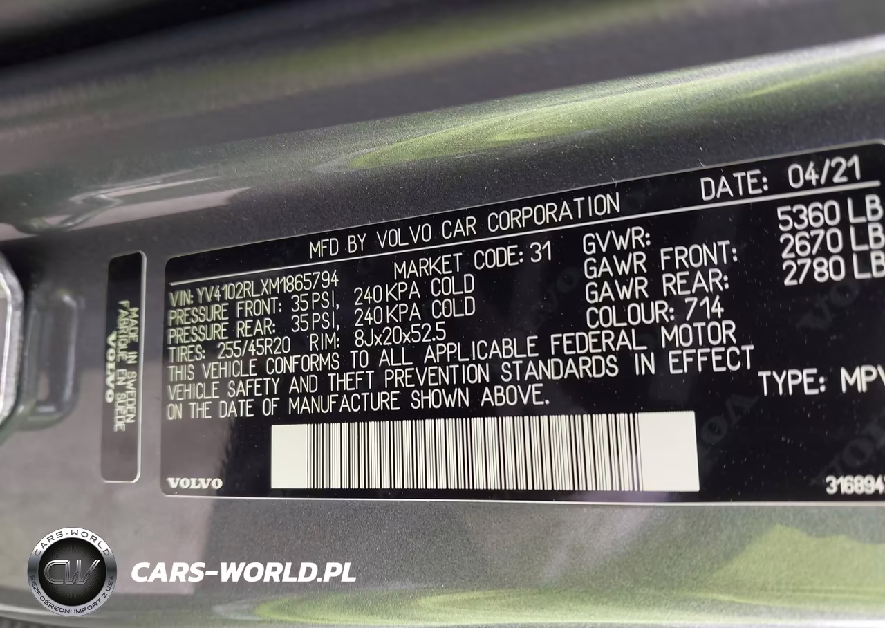 2021 Volvo Xc60 T5 Inscription VIN:YV4102RLXM1865794 - 9
