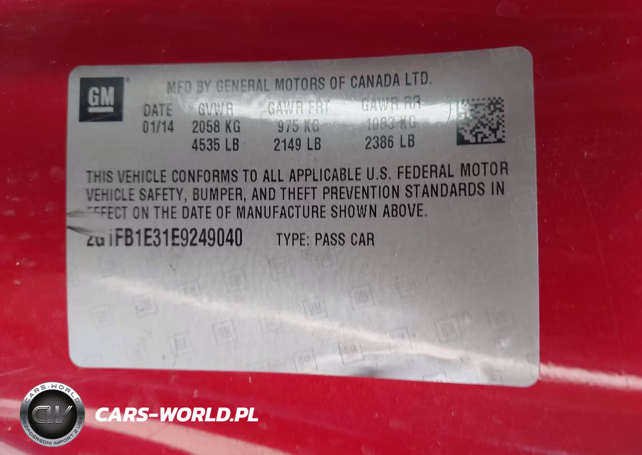 2014 Chevrolet Camaro 1Lt VIN:2G1FB1E31E9249040 - 9