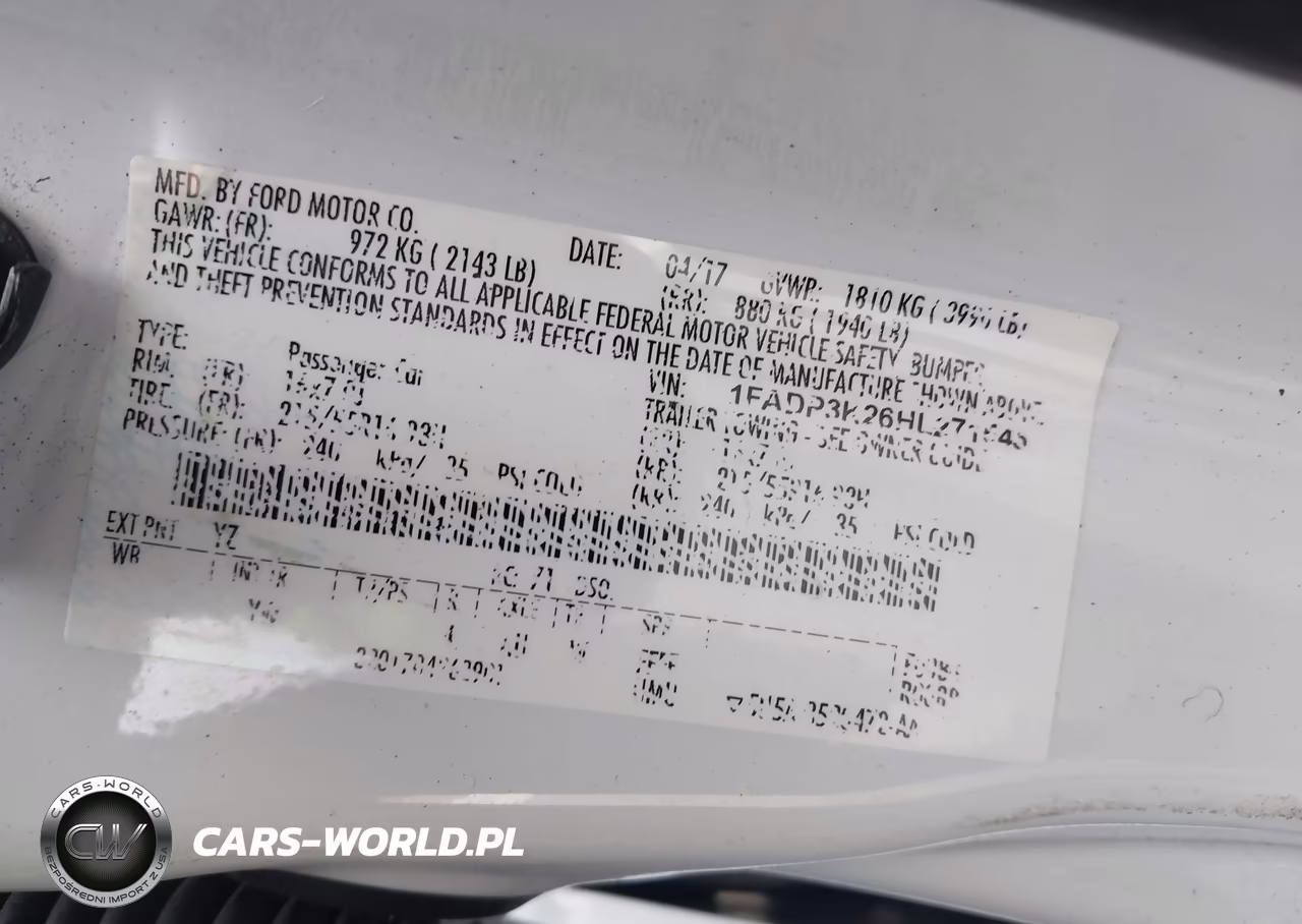 2017 Ford Focus Se VIN:1FADP3K26HL271545 - 9