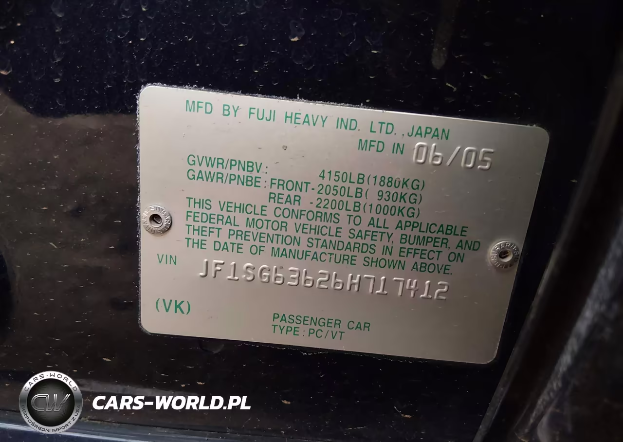2006 Subaru Forester 2.5X VIN:JF1SG63626H717412 - 9
