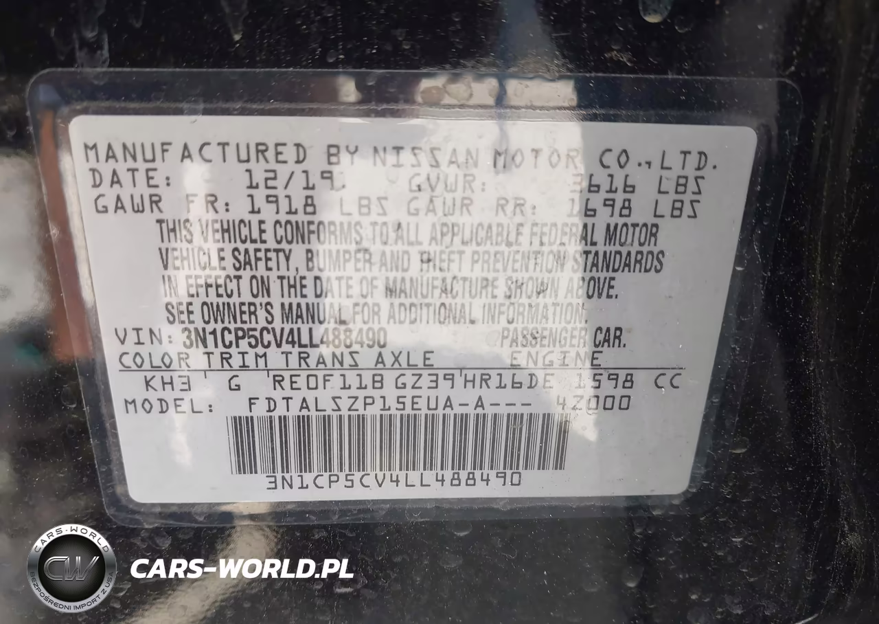 2020 Nissan Kicks Sv Xtronic Cvt VIN:3N1CP5CV4LL488490 - 9