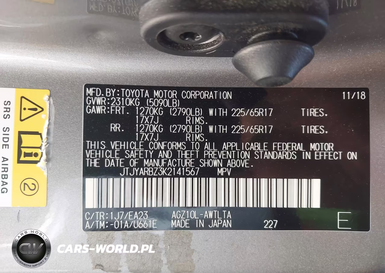 2019 Lexus Nx 300 VIN:JTJYARBZ3K2141567 - 9
