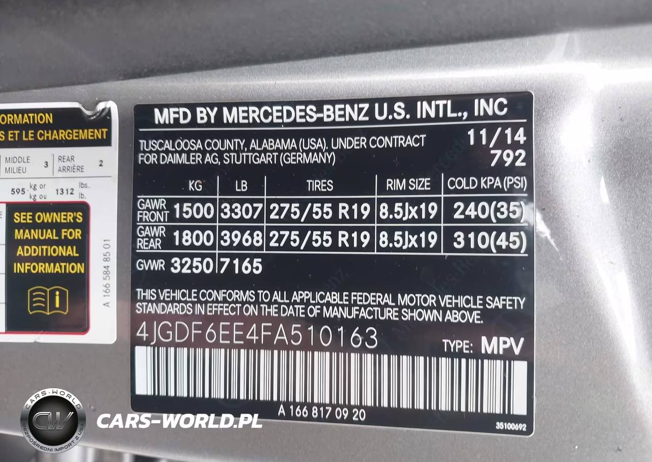 2015 Mercedes-Benz Gl 450 4Matic VIN:4JGDF6EE4FA510163 - 9