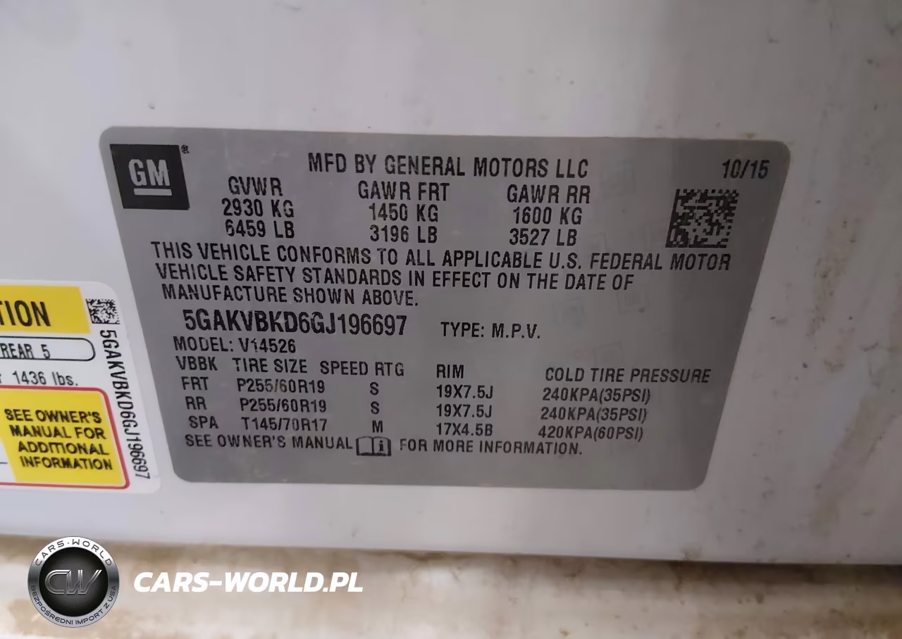 2016 Buick Enclave Leather VIN:5GAKVBKD6GJ196697 - 9