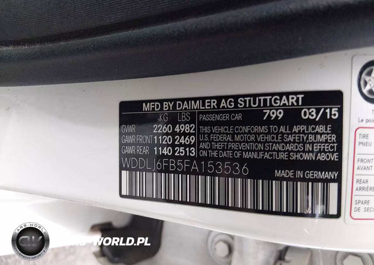 2015 Mercedes-Benz Cls 400 VIN:WDDLJ6FB5FA153536 - 9