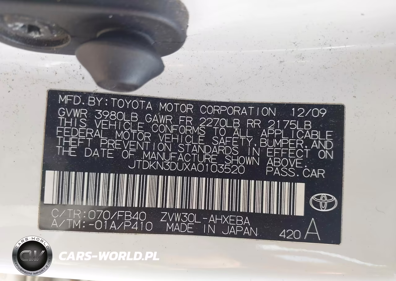 2010 Toyota Prius Ii VIN:JTDKN3DUXA0103520 - 9