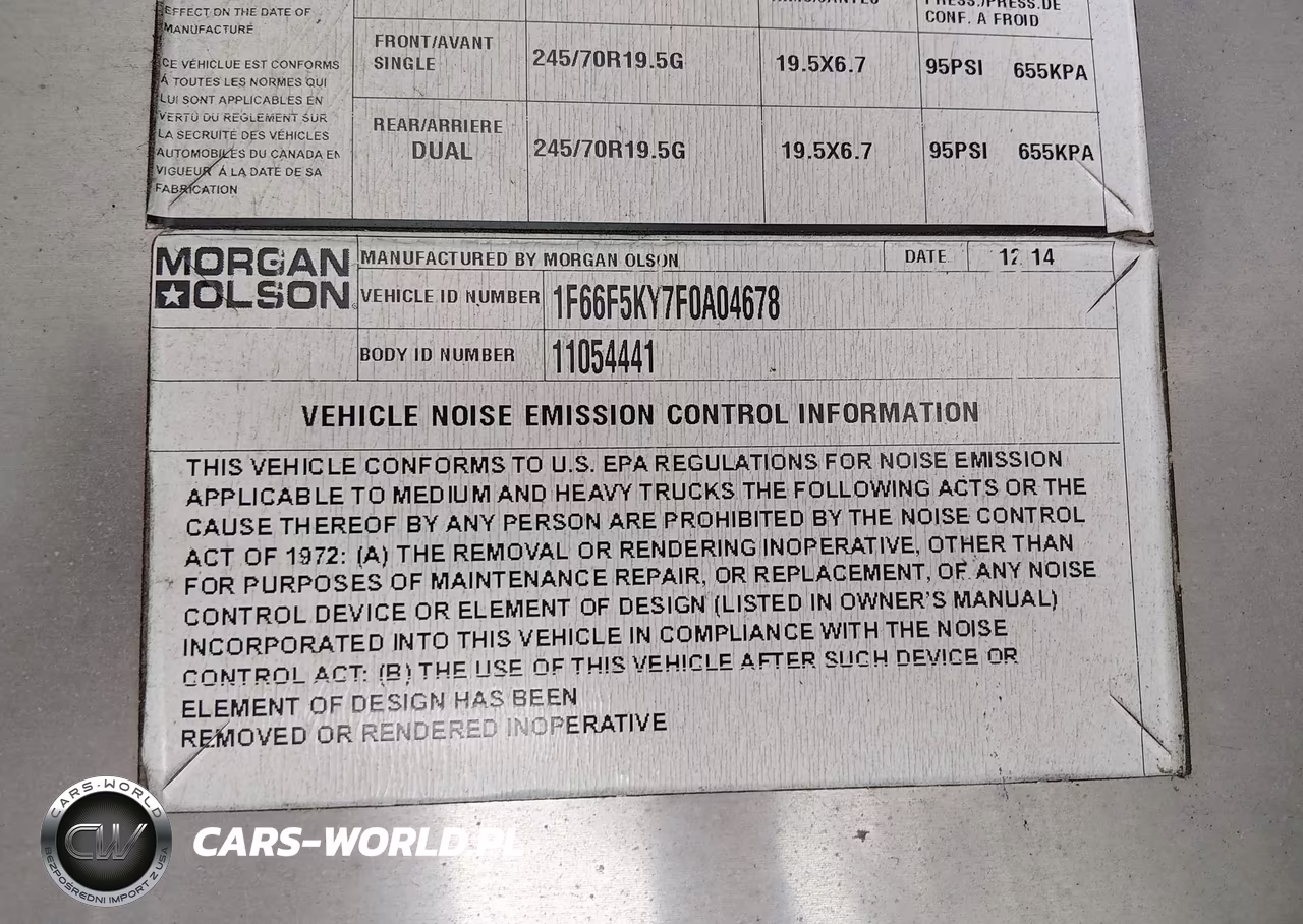 2015 Ford F-59 Commercial Stripped VIN:1F66F5KY7F0A04678 - 8