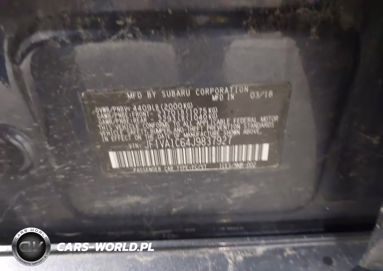 2018 Subaru Wrx Premium VIN:JF1VA1C64J9837927 - 9