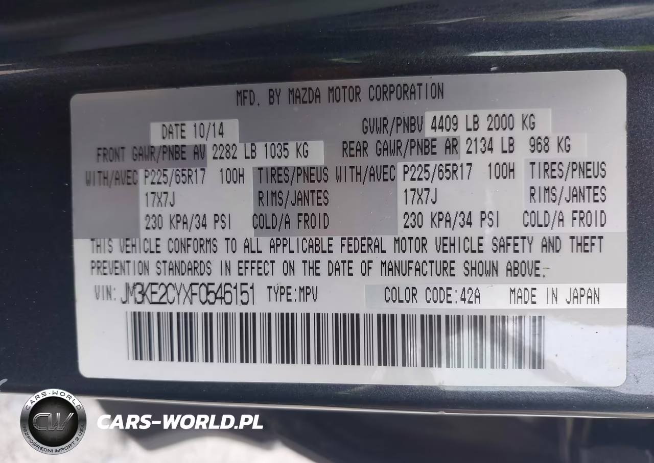 2015 Mazda Cx-5 Touring VIN:JM3KE2CYXF0546151 - 9