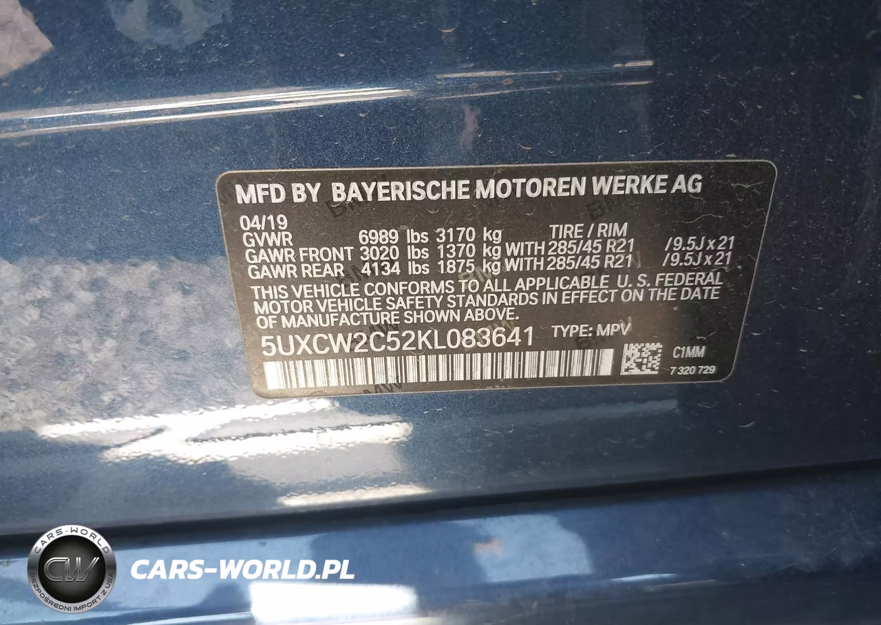 2019 BMW X7 xDrive40I VIN:5UXCW2C52KL083641 - 9