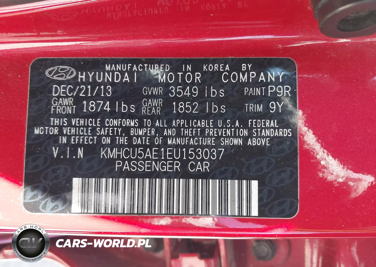 2014 Hyundai Accent Se VIN:KMHCU5AE1EU153037 - 9