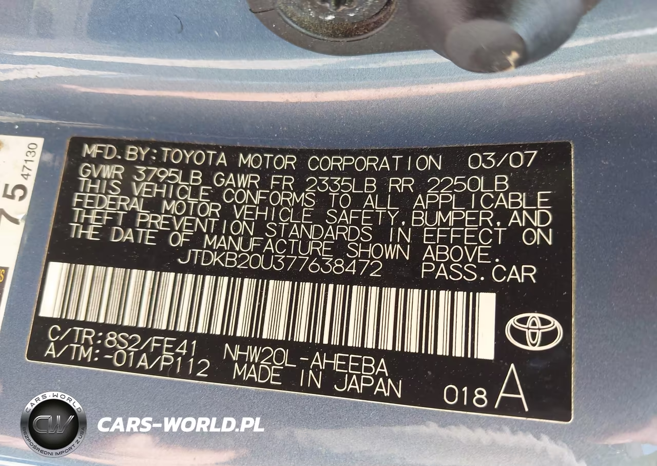 2007 Toyota Prius VIN:JTDKB20U377638472 - 9