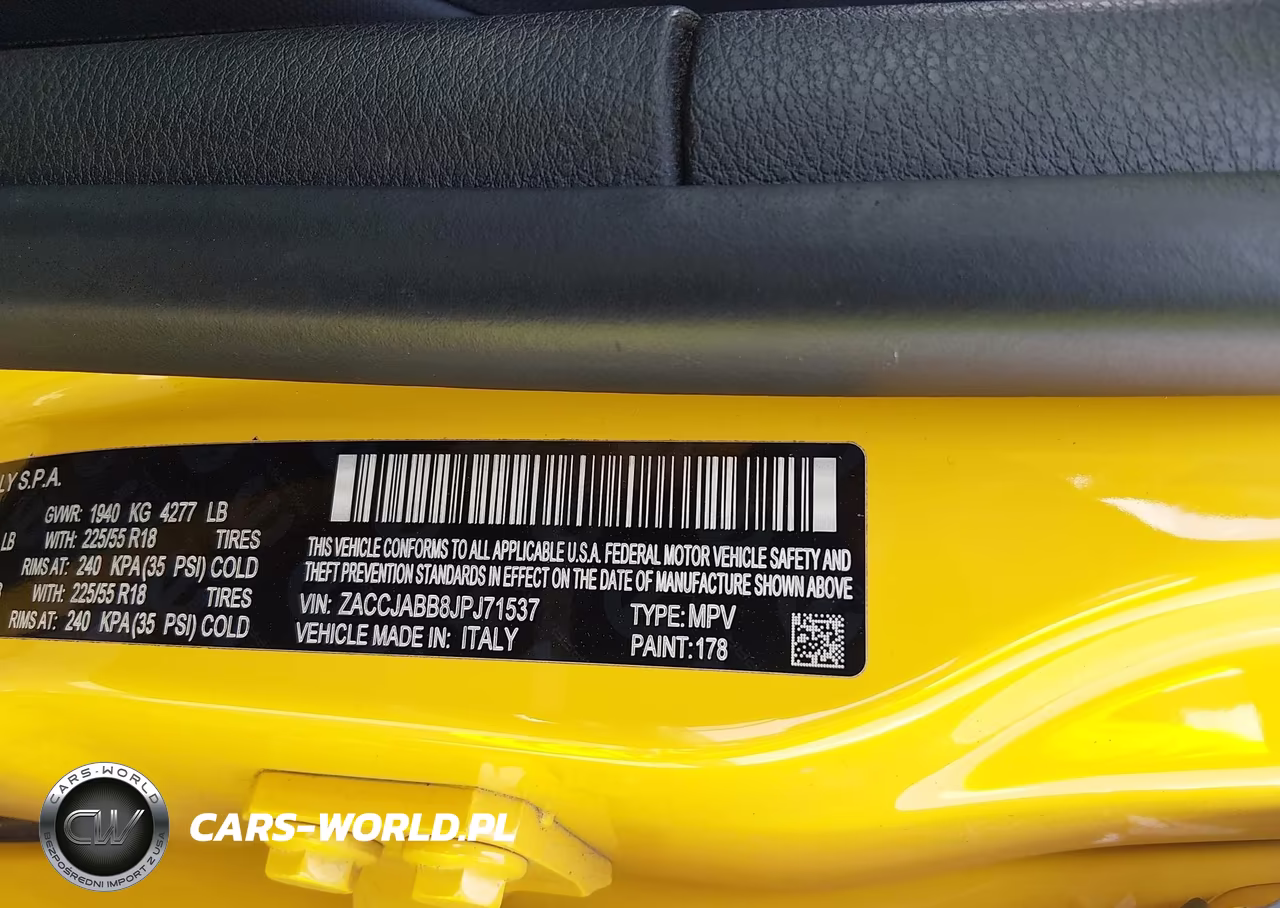 2018 Jeep Renegade Altitude Fwd VIN:ZACCJABB8JPJ71537 - 9