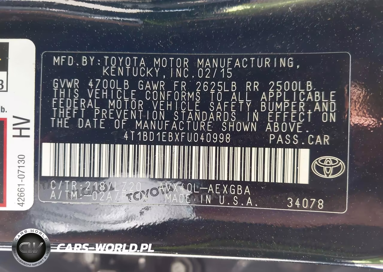 2015 Toyota Avalon Hybrid VIN:4T1BD1EBXFU040998 - 9