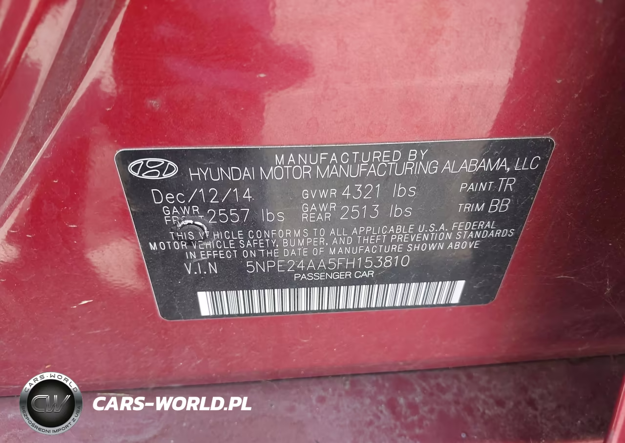 2015 Hyundai Sonata Eco VIN:5NPE24AA5FH153810 - 9